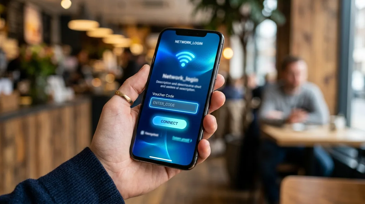 Branded WiFi captive portal on a phone